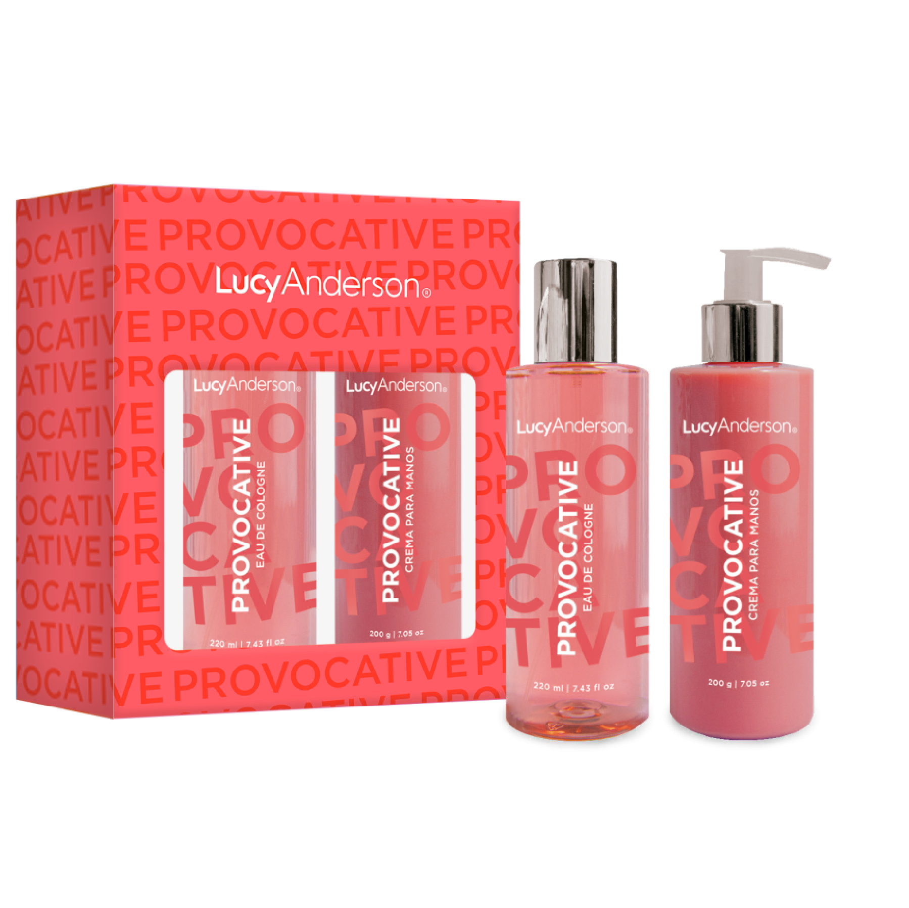 LUCY ANDERSON SET PROVOCATIVE EDC X 220 ML. Y CREMA CORPORAL X 200 ML.